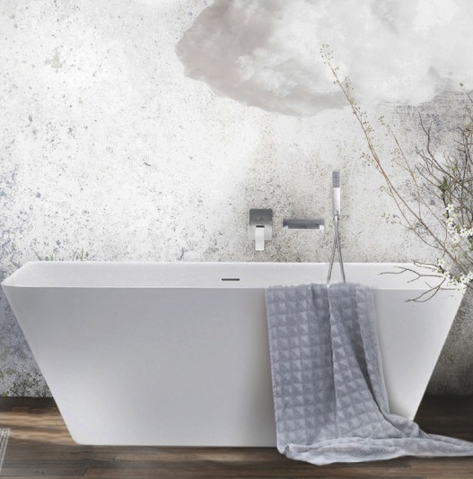 QUADRO WALL seinaäärne vann, 1605x760xh-600mm, Silkstone viimistlused- matt valge, matt hall, matt beež, matt grafiit